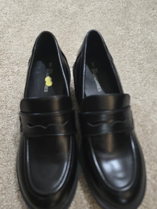 No Boundaries Black Platform Penny Loafers - Picture 2 of 5